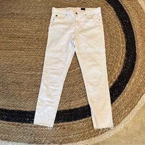 AG The Stevie Ankle White Jeans